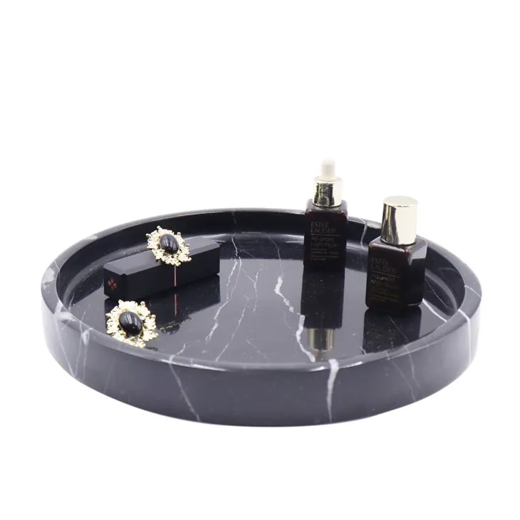 Black Marble Jewelry Tray