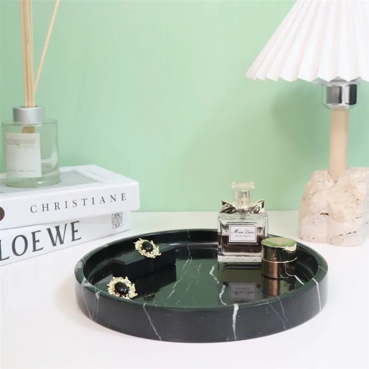 Black Marble Jewelry Tray